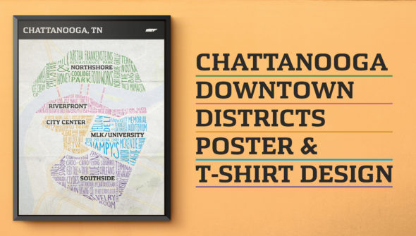 Chattanooga Downtown Districts Poster and T-Shirt Design cover photo