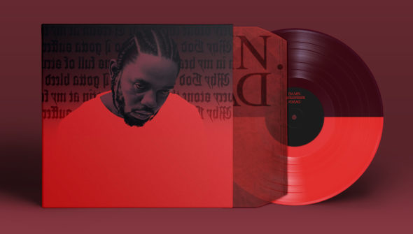 Kendrick Lamar DAMN. vinyl alternative album art and packaging design