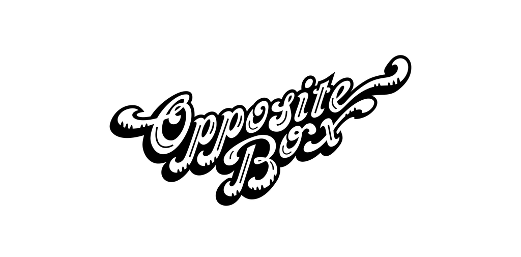 Opposite Box - full logo (black and white on white background)